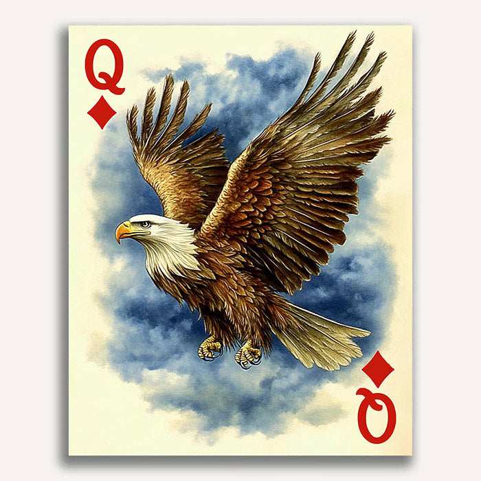 Queen of Diamonds - Soaring Hawk