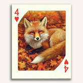 4 of Hearts - Red Fox