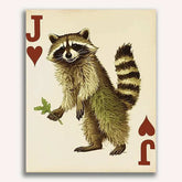 Jack of Hearts - Playful Raccoon