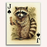 Jack of Spades- Playful Raccoon