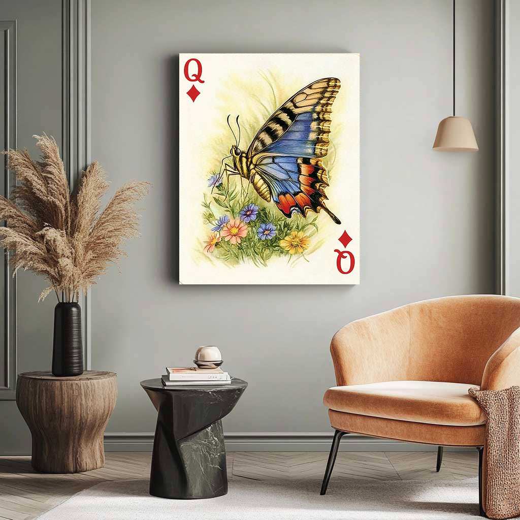 Queen of Diamonds - butterflies