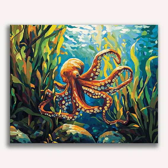Octopus in a Kelp Forest - ColourCrash