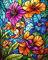 Abstract Colorful Landscape Paint by Numbers #56