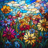 Abstract Colorful Landscape Paint by Numbers #11