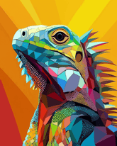 Abstract Colorful Landscape Paint by Numbers #49