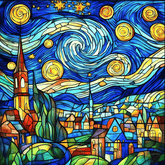 Abstract Colorful Landscape Paint by Numbers #39