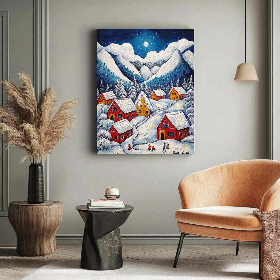 Weihnachtsberg-Schneelandschaft Nr. 10