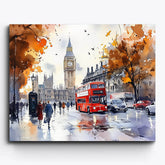 London Big Ben Autumn Street