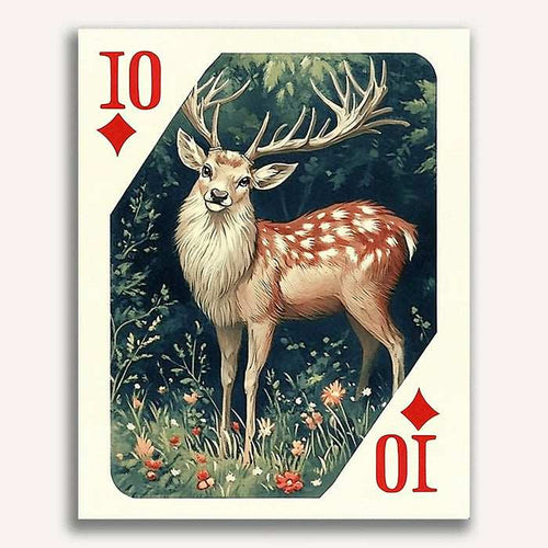 10 of Diamonds - Graceful Deer