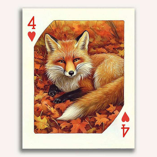 4 of Hearts - Red Fox