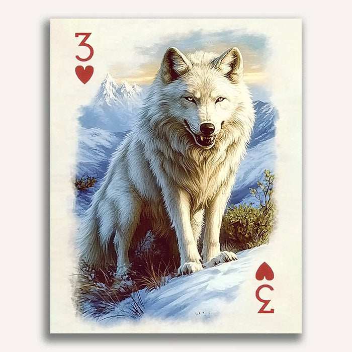 10 of Hearts - white wolf