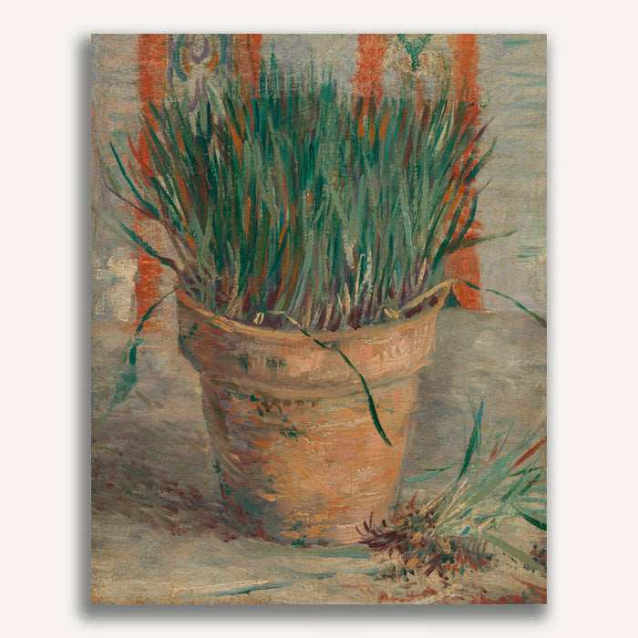 Flowerpot with Garlic Chives by Vincent Van Gogh - ColourCrash