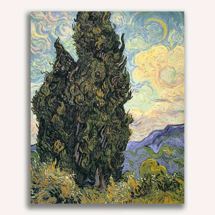 Cypresses by Vincent Van Gogh - ColourCrash