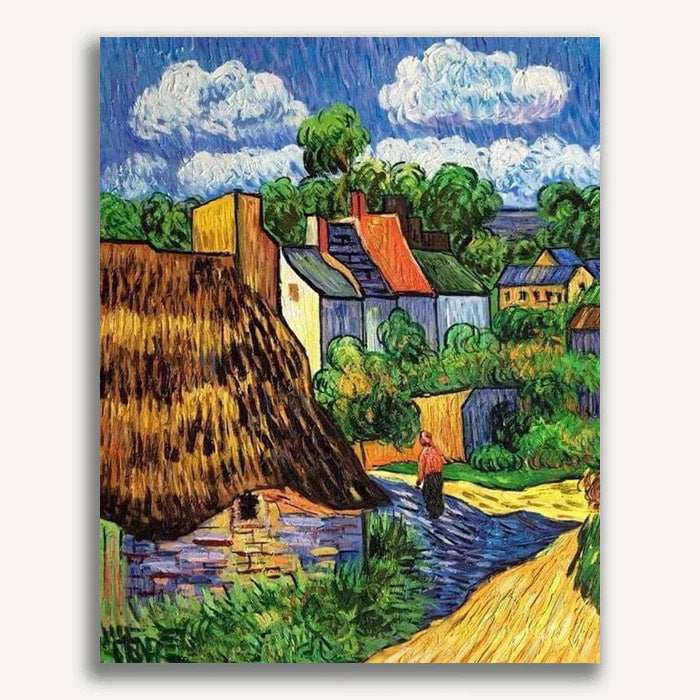 Houses in Auvers by Vincent Van Gogh - ColourCrash