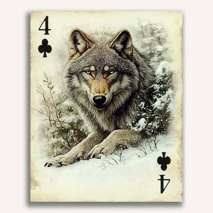 4 of Clubs - Gray Wolf