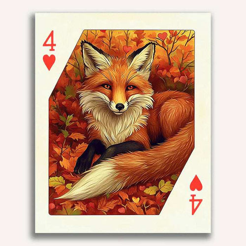 4 of Hearts - Red Fox