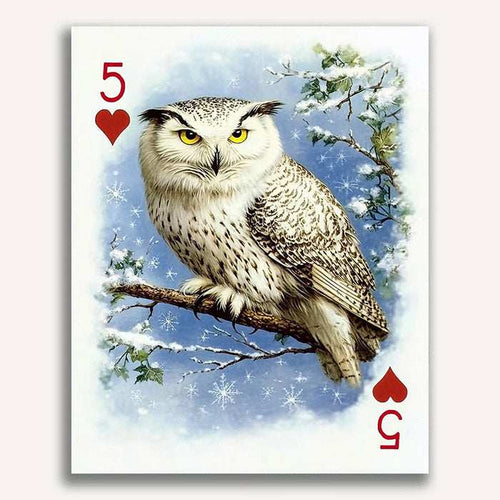 5 of Hearts - Snowy Owl