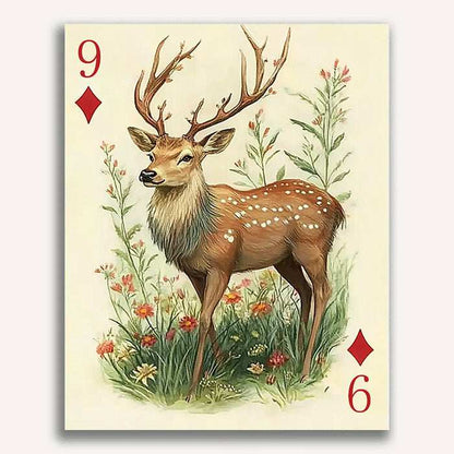 9 of Diamonds  - Graceful Deer