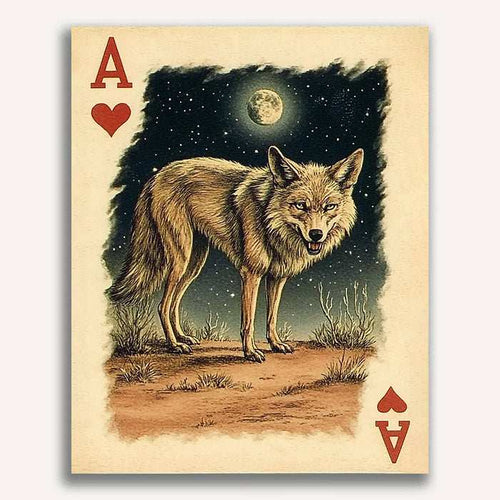 Ace of Hearts - Gray Wolf