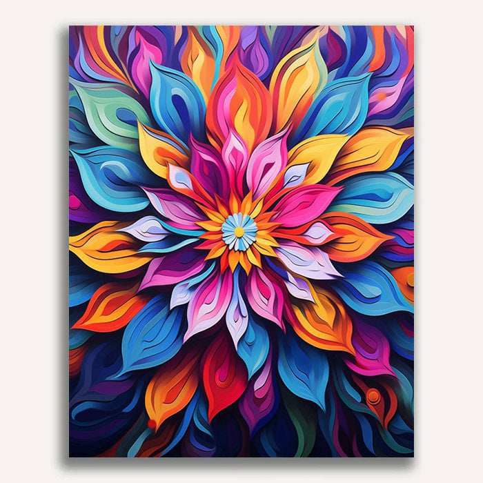 rainbow-colored flower - ColourCrash