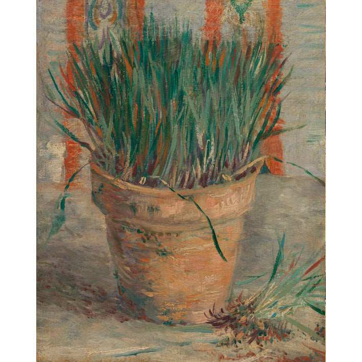 Flowerpot with Garlic Chives by Vincent Van Gogh - ColourCrash