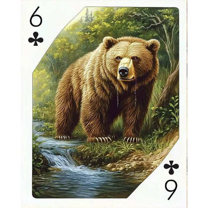 6 of Clubs - Mighty Grizzly Bear