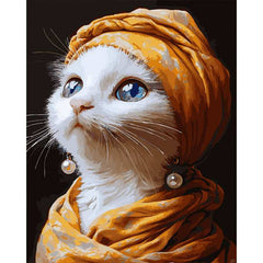 Cat with a pearl earring - ColourCrash