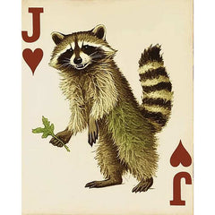 Jack of Hearts - Playful Raccoon