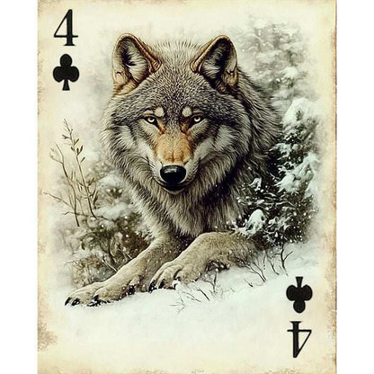 4 of Clubs - Gray Wolf