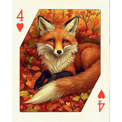 4 of Hearts - Red Fox