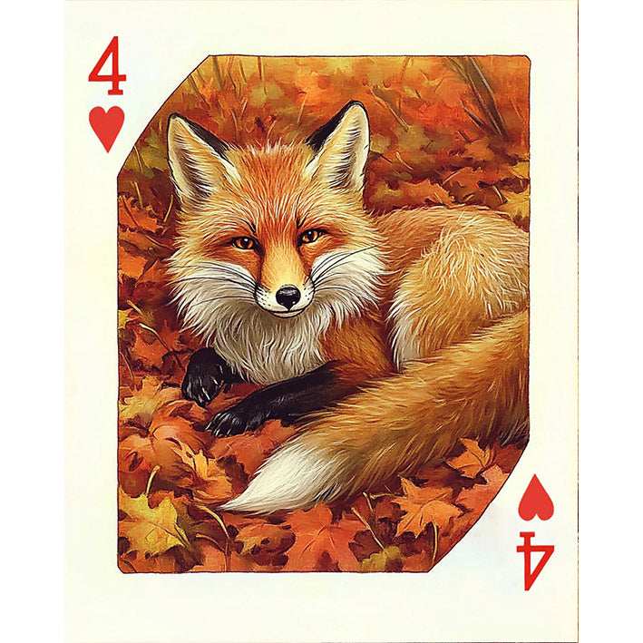 4 of Hearts - Red Fox