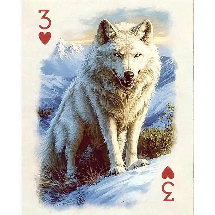 10 of Hearts - white wolf