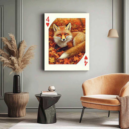 4 of Hearts - Red Fox