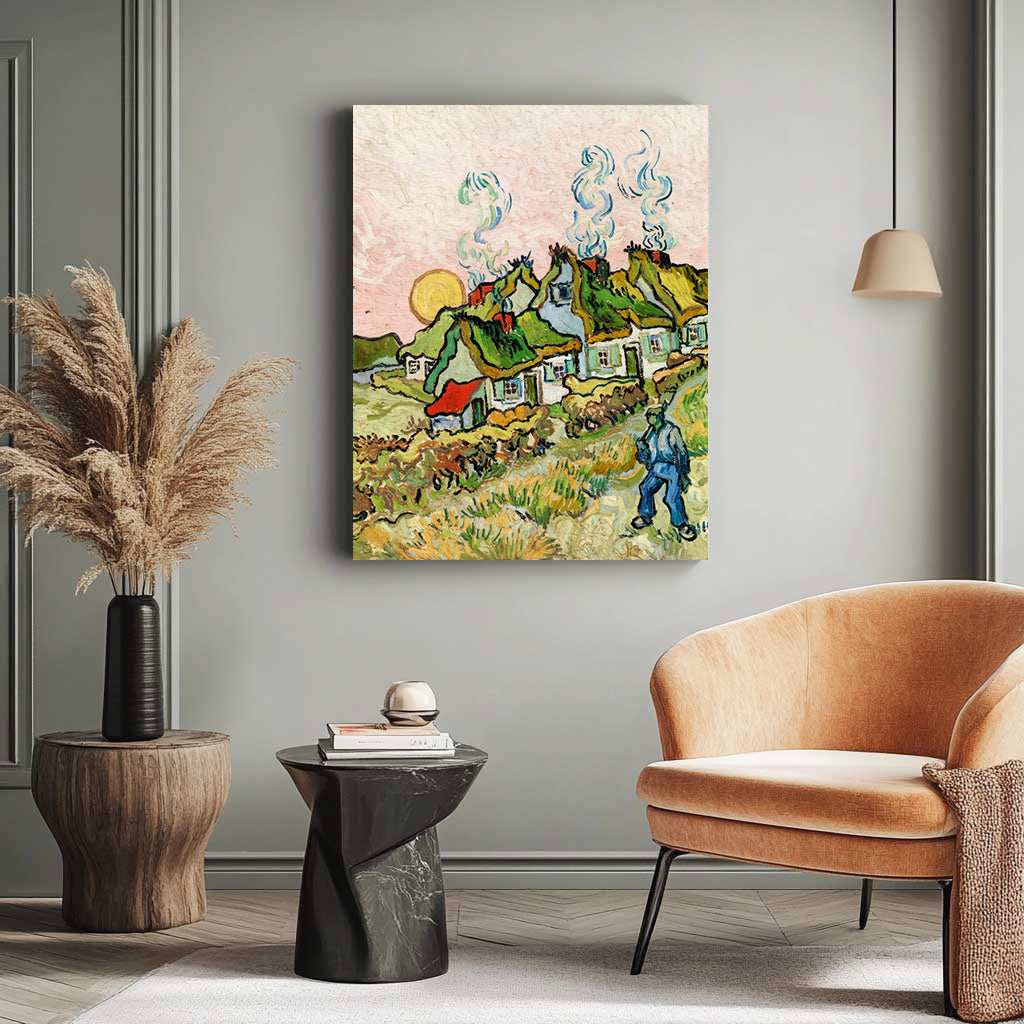 Houses and Figure by Vincent Van Gogh - ColourCrash