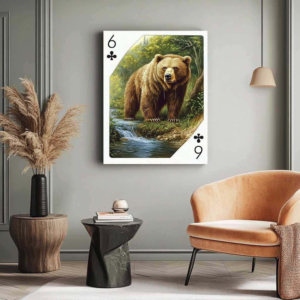 6 of Clubs - Mighty Grizzly Bear