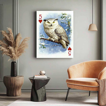 5 of Hearts - Snowy Owl