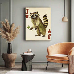 Jack of Hearts - Playful Raccoon