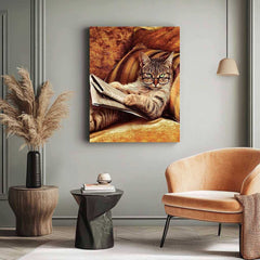 Cat reading newspaper - ColourCrash