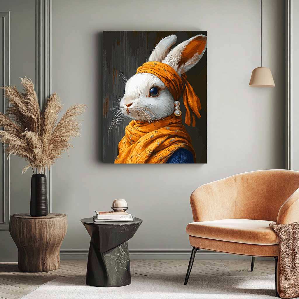 Ms. Rabbit with a pearl earring - ColourCrash