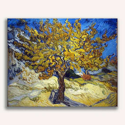 The Mulberry Tree in Autumn by Vincent Van Gogh - ColourCrash