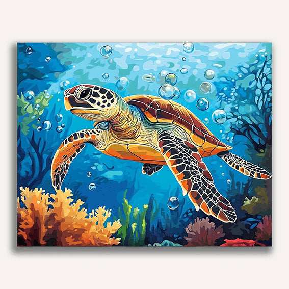 Sea Turtle and Coral Garden - ColourCrash