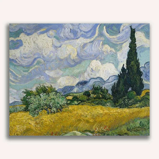 Wheat Field with Cypresses - Paint by Numbers - ColourCrash