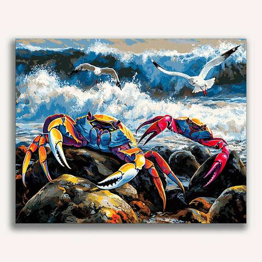 Crabs on a Rocky Shore - ColourCrash