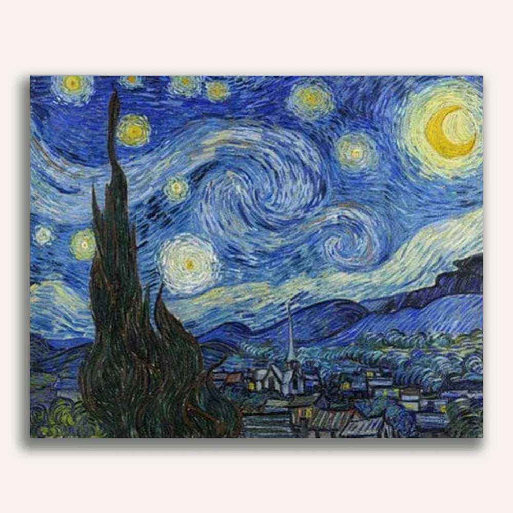 Starry Night Paint by Numbers - ColourCrash