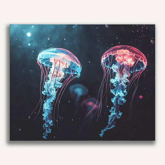 Jellyfish Drift Under Moonlight - ColourCrash