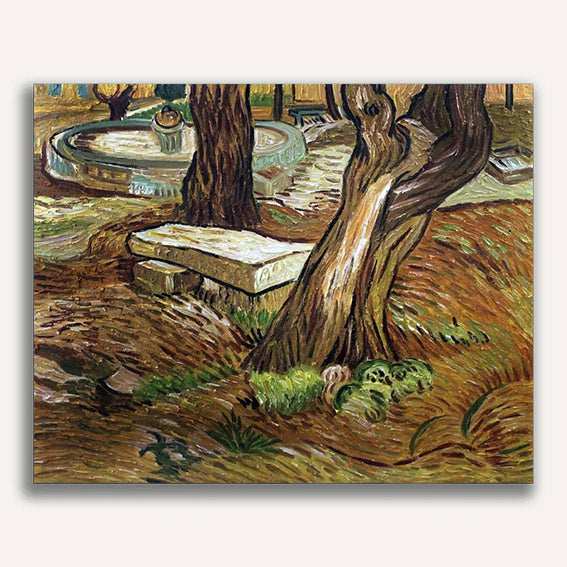 The Stone Bench at Saint-Remy by Vincent Van Gogh - ColourCrash