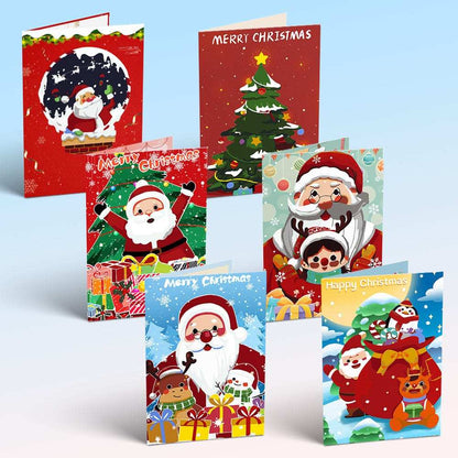 Christmas card-6Pcs Series-03 | Paint by Numbers(25.8cm*18cm)