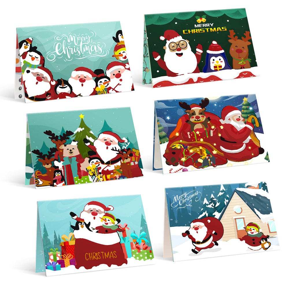 Christmas card-6Pcs Series -04 | Paint by Numbers(25.8cm*18cm)