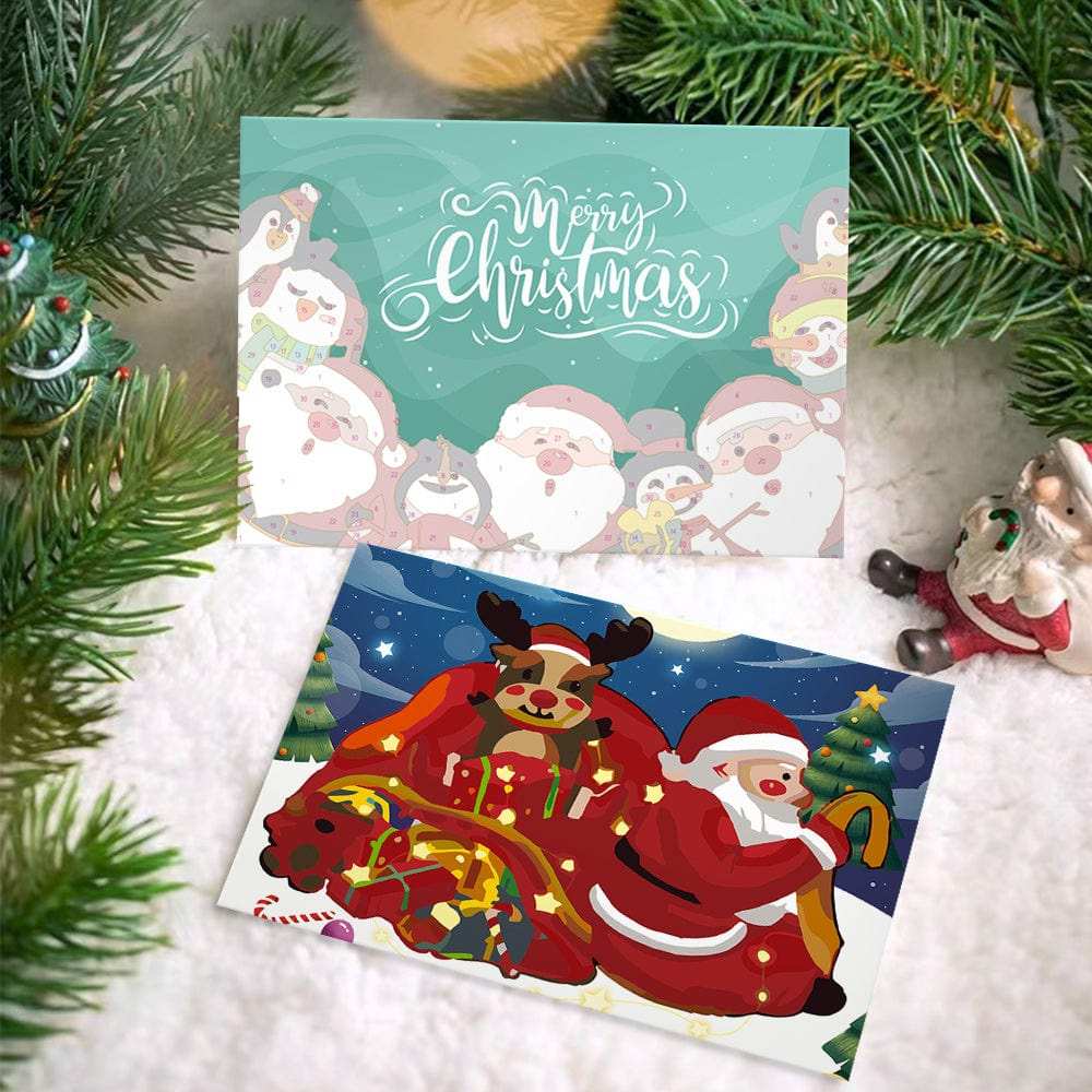 Christmas card-6Pcs Series -04 | Paint by Numbers(25.8cm*18cm)