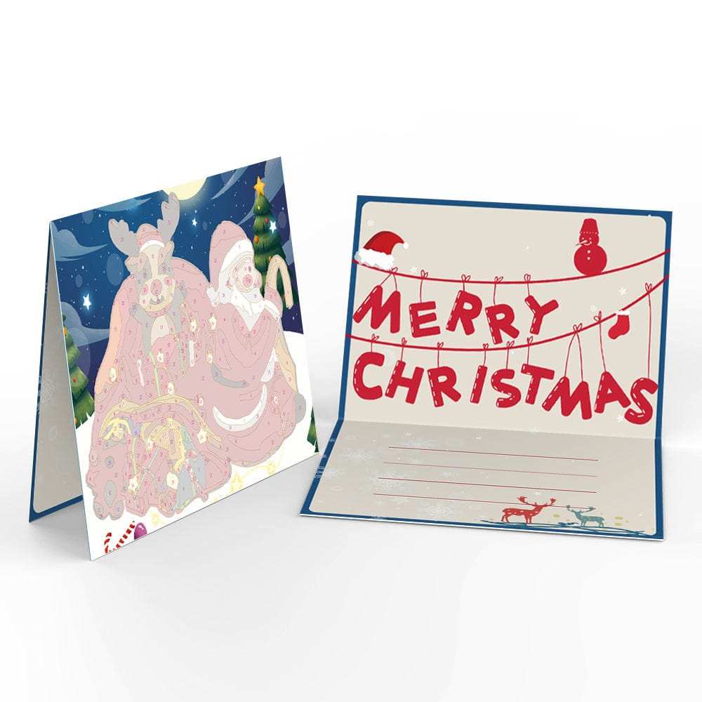 Christmas card-6Pcs Series -04 | Paint by Numbers(25.8cm*18cm)